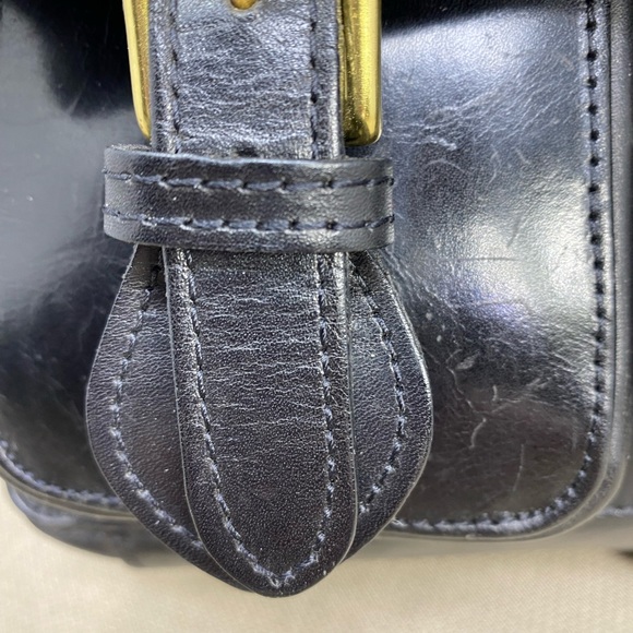GABAHN VINTAGE BLACK GENUINE LEATHER MESSENGER BAG/BACKPACK - Picture 11 of 14